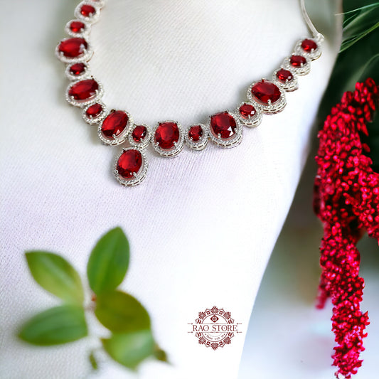 AD Red Necklace set
